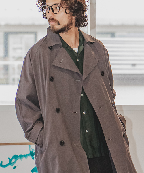 CAMBIO(カンビオ)の「mj6185-Light Cotton Casual Trench Coat トレンチコート(トレンチコート・メンズ・チャコール/ベージュ/ブラック/ブルー系その他・S/M/L)」の5枚目の写真