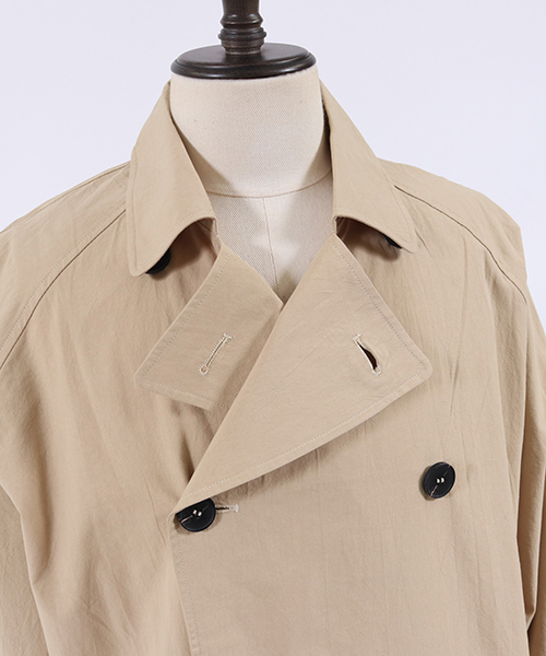CAMBIO(カンビオ)の「mj6185-Light Cotton Casual Trench Coat トレンチコート(トレンチコート・メンズ・チャコール/ベージュ/ブラック/ブルー系その他・S/M/L)」の12枚目の写真
