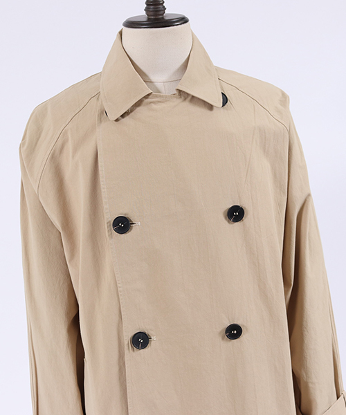 CAMBIO(カンビオ)の「mj6185-Light Cotton Casual Trench Coat トレンチコート(トレンチコート・メンズ・チャコール/ベージュ/ブラック/ブルー系その他・S/M/L)」の7枚目の写真
