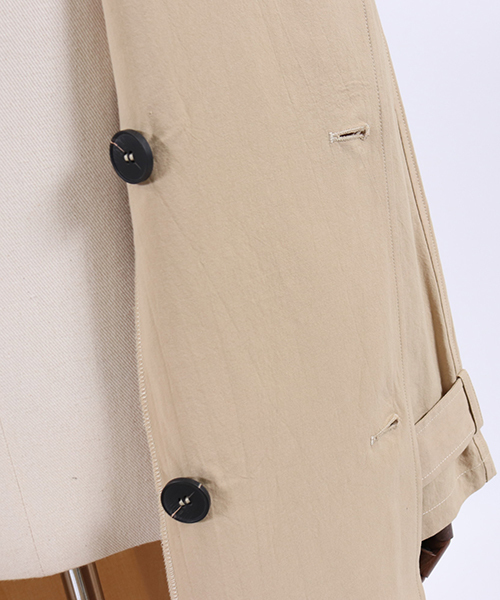 CAMBIO(カンビオ)の「mj6185-Light Cotton Casual Trench Coat トレンチコート(トレンチコート・メンズ・チャコール/ベージュ/ブラック/ブルー系その他・S/M/L)」の10枚目の写真
