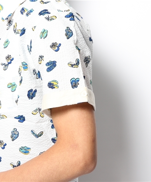 WHO'S WHO gallery（フーズフーギャラリー）の「ポップ調プリントRG半袖シャツ（シャツ/ブラウス・メンズ・パープル/ホワイト/その他/ブルー・LARGE/MEDIUM）」の8枚目の写真