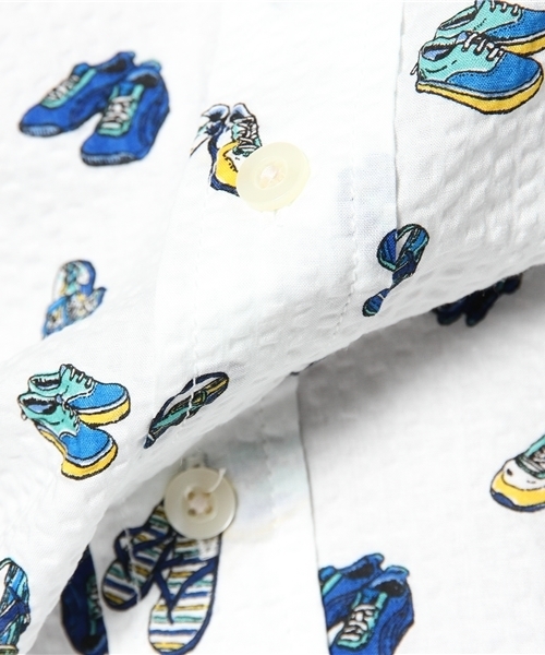 WHO'S WHO gallery（フーズフーギャラリー）の「ポップ調プリントRG半袖シャツ（シャツ/ブラウス・メンズ・パープル/ホワイト/その他/ブルー・LARGE/MEDIUM）」の6枚目の写真