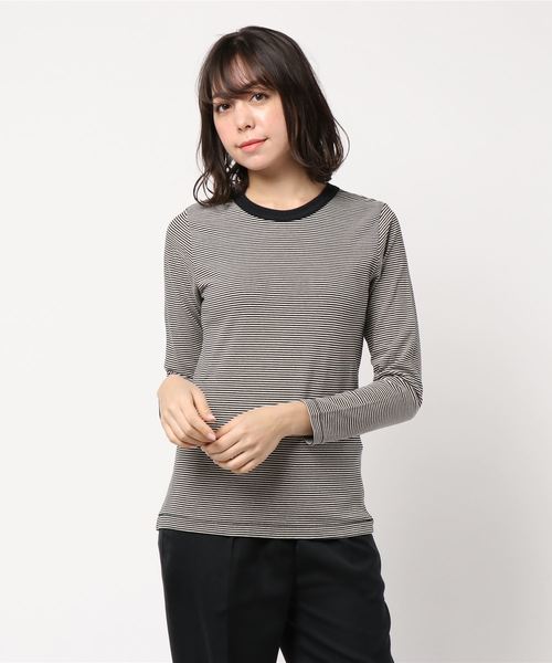 AMERICAN HOLIC（アメリカンホリック）の「ベーシッククルーネックプルオーバー（Tシャツ/カットソー・レディース・チャコールグレー/カーキ/イエロー/ブルー/ホワイト系その他/その他7/ホワイト系その他4/ブルー系その他2・M/L）」の3枚目の写真