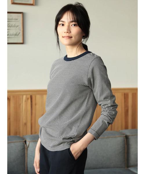 AMERICAN HOLIC（アメリカンホリック）の「ベーシッククルーネックプルオーバー（Tシャツ/カットソー・レディース・チャコールグレー/カーキ/イエロー/ブルー/ホワイト系その他/その他7/ホワイト系その他4/ブルー系その他2・M/L）」の18枚目の写真