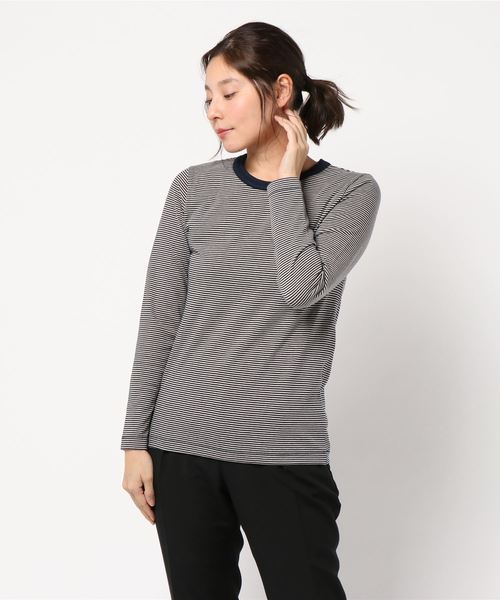 AMERICAN HOLIC（アメリカンホリック）の「ベーシッククルーネックプルオーバー（Tシャツ/カットソー・レディース・チャコールグレー/カーキ/イエロー/ブルー/ホワイト系その他/その他7/ホワイト系その他4/ブルー系その他2・M/L）」の11枚目の写真