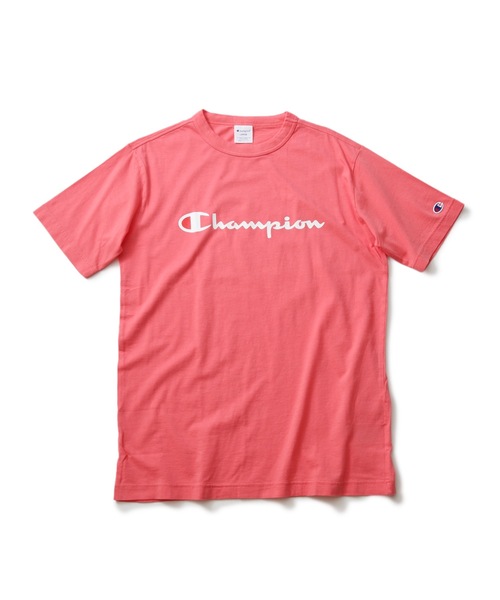 Champion（チャンピオン）の「【CHAMPION】スクリプトロゴプリントＴシャツ/ロゴプリント/チャンピオン（Tシャツ/カットソー・メンズ・ホワイト/ダークグリーン/ネイビー/ブラック/グレー/ワイン/ピンク/イエロー/杢グレー/ミント・X-LARGE/LARGE/MEDIUM/SMALL/XX-LARGE）」の9枚目の写真