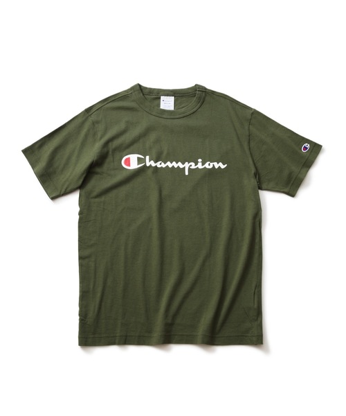 Champion（チャンピオン）の「【CHAMPION】スクリプトロゴプリントＴシャツ/ロゴプリント/チャンピオン（Tシャツ/カットソー・メンズ・ホワイト/ダークグリーン/ネイビー/ブラック/グレー/ワイン/ピンク/イエロー/杢グレー/ミント・X-LARGE/LARGE/MEDIUM/SMALL/XX-LARGE）」の6枚目の写真