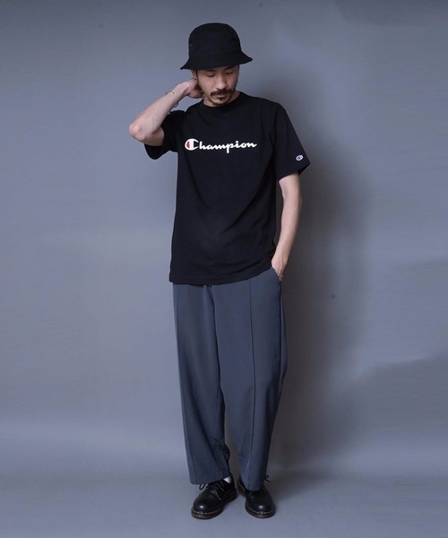 Champion（チャンピオン）の「【CHAMPION】スクリプトロゴプリントＴシャツ/ロゴプリント/チャンピオン（Tシャツ/カットソー・メンズ・ホワイト/ダークグリーン/ネイビー/ブラック/グレー/ワイン/ピンク/イエロー/杢グレー/ミント・X-LARGE/LARGE/MEDIUM/SMALL/XX-LARGE）」の18枚目の写真