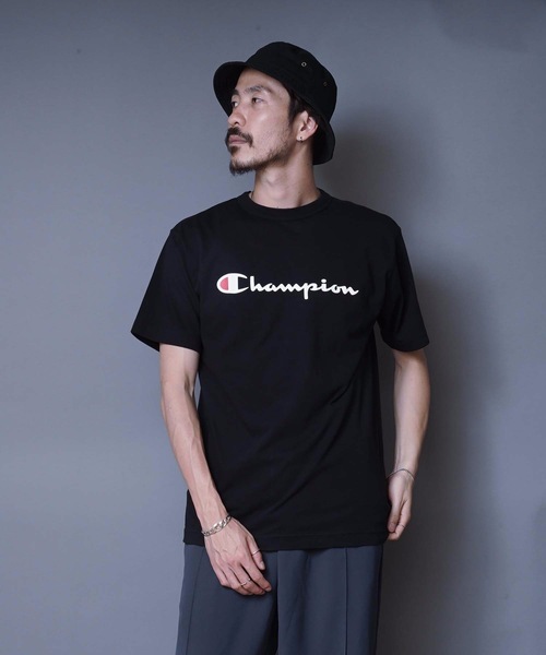 Champion（チャンピオン）の「【CHAMPION】スクリプトロゴプリントＴシャツ/ロゴプリント/チャンピオン（Tシャツ/カットソー・メンズ・ホワイト/ダークグリーン/ネイビー/ブラック/グレー/ワイン/ピンク/イエロー/杢グレー/ミント・X-LARGE/LARGE/MEDIUM/SMALL/XX-LARGE）」の19枚目の写真