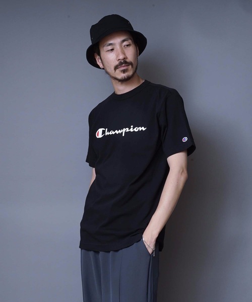 Champion（チャンピオン）の「【CHAMPION】スクリプトロゴプリントＴシャツ/ロゴプリント/チャンピオン（Tシャツ/カットソー・メンズ・ホワイト/ダークグリーン/ネイビー/ブラック/グレー/ワイン/ピンク/イエロー/杢グレー/ミント・X-LARGE/LARGE/MEDIUM/SMALL/XX-LARGE）」の20枚目の写真