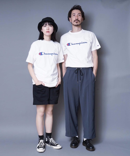 Champion（チャンピオン）の「【CHAMPION】スクリプトロゴプリントＴシャツ/ロゴプリント/チャンピオン（Tシャツ/カットソー・メンズ・ホワイト/ダークグリーン/ネイビー/ブラック/グレー/ワイン/ピンク/イエロー/杢グレー/ミント・X-LARGE/LARGE/MEDIUM/SMALL/XX-LARGE）」の13枚目の写真