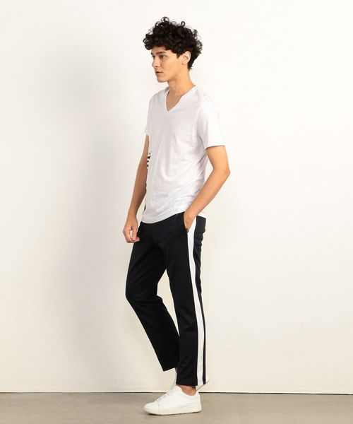 ARMANI EXCHANGE(アルマーニエクスチェンジ)の「【A|Xアルマーニ エクスチェンジ】サイドライン ジャージートラックパンツ(チノパンツ・メンズ・ネイビー・LARGE/MEDIUM/SMALL/X-LARGE/X-SMALL)」の5枚目の写真