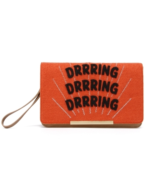 Another Edition(アナザーエディション)の「Accommode EMB COMIC CLT(クラッチバッグ・レディース・ホワイト/オレンジ・フリー)」の1枚目の写真