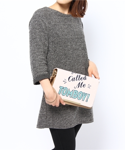 Another Edition(アナザーエディション)の「Accommode EMB COMIC CLT(クラッチバッグ・レディース・ホワイト/オレンジ・フリー)」の5枚目の写真