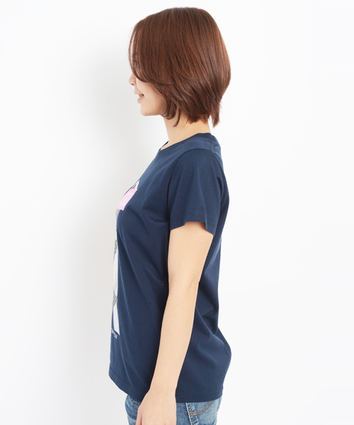 X-girl(エックスガール)の「SUMMER GIRL S/S TEE(Tシャツ/カットソー・レディース・ホワイト/ブラック/アッシュグレー/ネイビー/ライトブルー・1/2)」の9枚目の写真