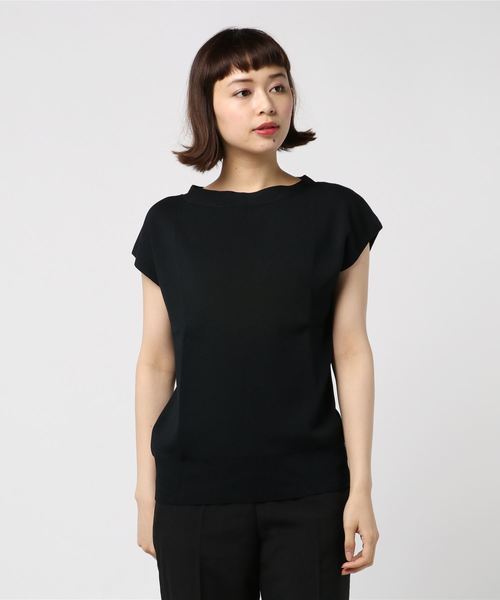 TRUDEA(トルディア)の「ボートネック フレンチスリーブ ニットプルオーバー(ニット/セーター・レディース・ホワイト/ブラック/ベージュ/ブラウン/カーキ/ピンク/ブルー・MEDIUM)」の21枚目の写真