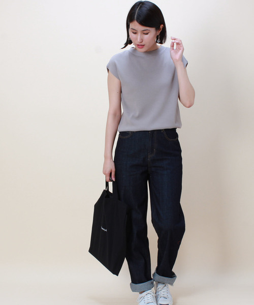 TRUDEA(トルディア)の「ボートネック フレンチスリーブ ニットプルオーバー(ニット/セーター・レディース・ホワイト/ブラック/ベージュ/ブラウン/カーキ/ピンク/ブルー・MEDIUM)」の18枚目の写真