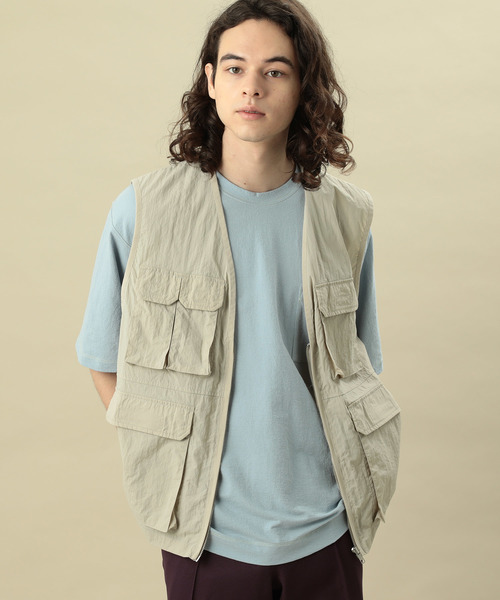 JUNRED（ジュンレッド）の「フィッシャーマンベスト（ベスト・メンズ・ブラック/カーキ・M/L）」の2枚目の写真