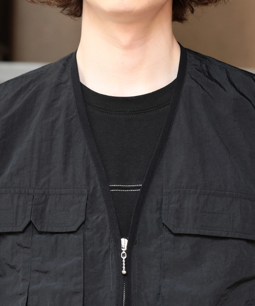 JUNRED（ジュンレッド）の「フィッシャーマンベスト（ベスト・メンズ・ブラック/カーキ・M/L）」の4枚目の写真