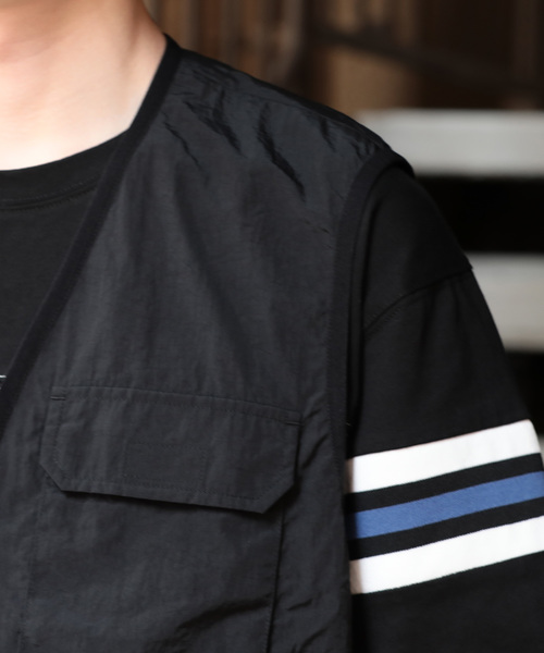 JUNRED（ジュンレッド）の「フィッシャーマンベスト（ベスト・メンズ・ブラック/カーキ・M/L）」の3枚目の写真