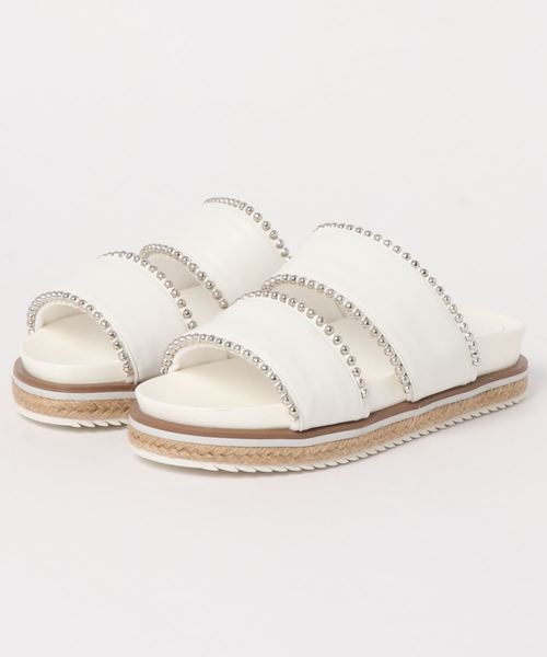 KOBE LETTUCE（コウベレタス）の「クロスor2ベルトデザインチェーン厚底サンダル（サンダル・レディース・ブラック/パイソン/ブラック系その他/その他/ホワイト/キャメル/ホワイト系その他/モカ・L/LL/M/S）」の15枚目の写真