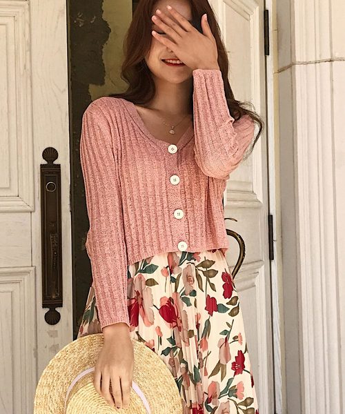 Andj アンドジェイ の リブサマーニットカーディガン カーディガン ボレロ Wear