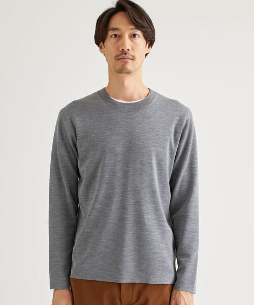 green label relaxing（グリーンレーベルリラクシング）の「CM オタゴウール クルーネック セーター（ニット/セーター・メンズ・コバルトブルー/マスタード/グレー/ブラック・LARGE/MEDIUM/SMALL）」の18枚目の写真