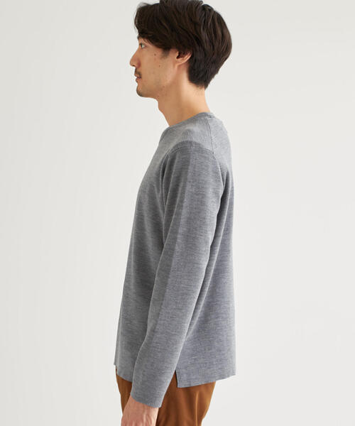 green label relaxing（グリーンレーベルリラクシング）の「CM オタゴウール クルーネック セーター（ニット/セーター・メンズ・コバルトブルー/マスタード/グレー/ブラック・LARGE/MEDIUM/SMALL）」の17枚目の写真