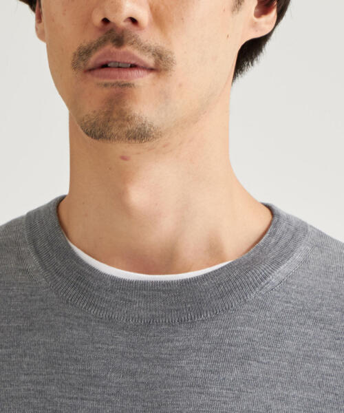 green label relaxing（グリーンレーベルリラクシング）の「CM オタゴウール クルーネック セーター（ニット/セーター・メンズ・コバルトブルー/マスタード/グレー/ブラック・LARGE/MEDIUM/SMALL）」の15枚目の写真