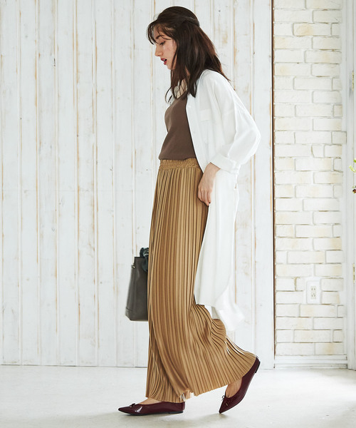 GeeRA(ジーラ)の「プリーツワイドパンツ(その他パンツ・レディース・ブラック/ベージュ/ドット・MEDIUM/LARGE/X-LARGE)」の9枚目の写真