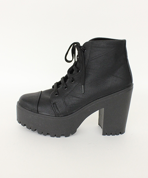 mystic（ミスティック）の「【Energie】厚底レースアップブーティー（ブーティ・レディース・ブラック/ブラウン・36/37/38/39）」の4枚目の写真