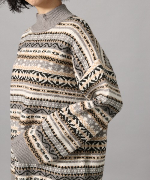 LOWRYS FARM(ローリーズファーム)の「キカジャガードプルオーバー 860064(ニット/セーター・レディース・ブラック/ベージュ/ブラウン・FREE)」の19枚目の写真