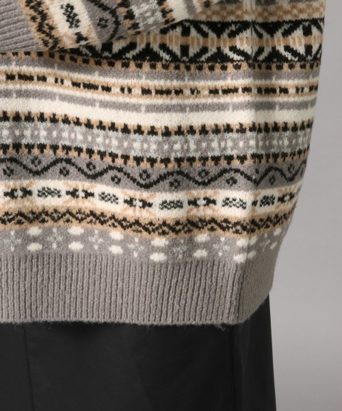 LOWRYS FARM(ローリーズファーム)の「キカジャガードプルオーバー 860064(ニット/セーター・レディース・ブラック/ベージュ/ブラウン・FREE)」の17枚目の写真