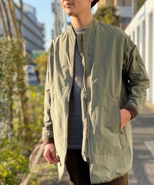 ADITIONAL(アディショナル)の「ロングフライトジャケット(その他アウター)」|カーキ