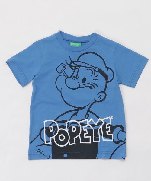 BENETTON (UNITED COLORS OF BENETTON)(�x�l�g�����i�C�e�b�h�J���[�Y�I�u�x�l�g��)�́yPopeye�R���{�zKIDS�|�p�C�����ST�V���c�E�J�b�g�\�[(T�V���c/�J�b�g�\�[)