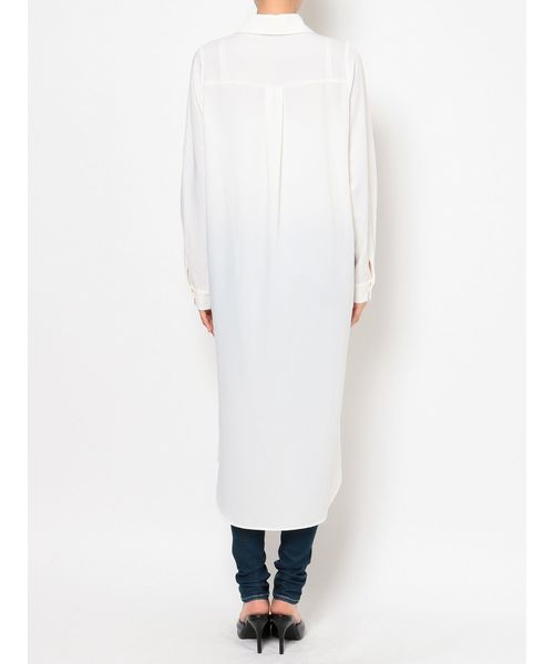 GYDA（ジェイダ）の「ロングスリット2WAYシャツ（シャツ/ブラウス・レディース・ブラック/ベージュ/オフホワイト・FREE）」の15枚目の写真