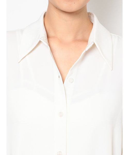 GYDA（ジェイダ）の「ロングスリット2WAYシャツ（シャツ/ブラウス・レディース・ブラック/ベージュ/オフホワイト・FREE）」の8枚目の写真