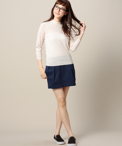 BEAUTY&YOUTH UNITED ARROWS（ビューティーアンドユースユナイテッドアローズ）の「BYTF ハイゲージハイネック7分袖ニットプルオーバー ◆（ニット/セーター・レディース・ライトグレー/ライトピンク/ネイビー・フリー）」の13枚目の写真