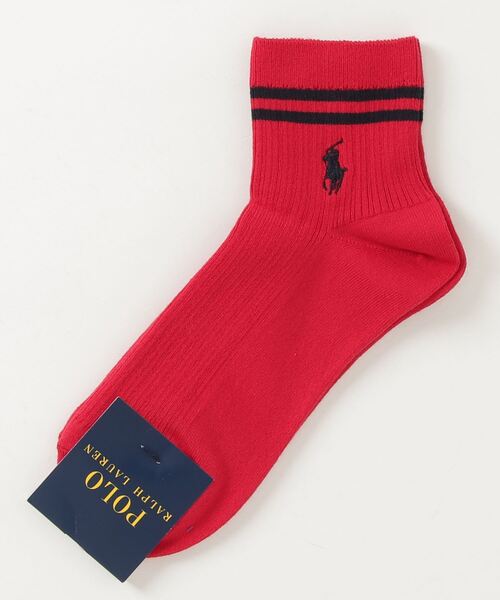Polo Ralph Lauren ポロ ラルフ ローレン の Polo Ralph Lauren レディース ワンポイント ラインソックス 37 605 ソックス 靴下 Wear