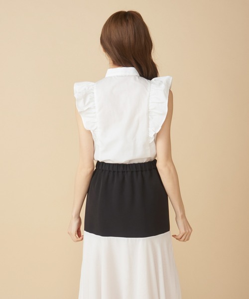 MIIA（ミーア）の「ボウタイフリルブラウス（シャツ/ブラウス・レディース・ベージュ系その他/ブルー系その他/オフホワイト・FREE）」の9枚目の写真