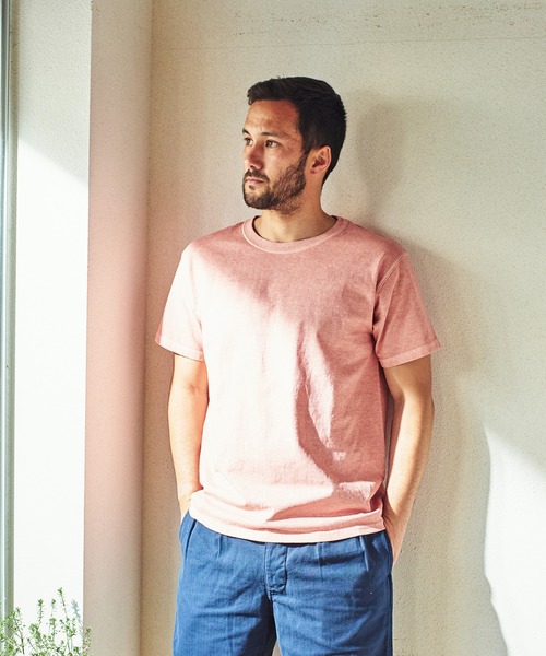 Good On(グッドオン)の「GOOD ON S/S CREW NECK T-SHIRTS (グッドオン クルーネックTシャツ)(Tシャツ/カットソー・メンズ・スモークピンク/ベージュ系その他/ナチュラル/サックスブルー/ブラウン・M/XL/L/S)」の5枚目の写真