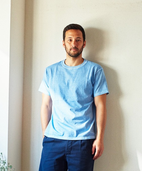 Good On(グッドオン)の「GOOD ON S/S CREW NECK T-SHIRTS (グッドオン クルーネックTシャツ)(Tシャツ/カットソー・メンズ・スモークピンク/ベージュ系その他/ナチュラル/サックスブルー/ブラウン・M/XL/L/S)」の4枚目の写真