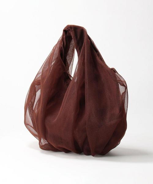 BEAUTY&YOUTH UNITED ARROWS（ビューティーアンドユースユナイテッドアローズ）の「＜HELOYSE＞チュールバッグ（トートバッグ・レディース・ダークブラウン/ブラック・FREE）」の4枚目の写真