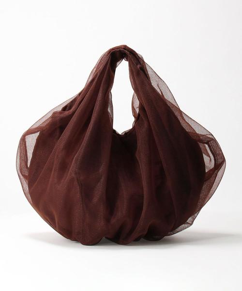 BEAUTY&YOUTH UNITED ARROWS（ビューティーアンドユースユナイテッドアローズ）の「＜HELOYSE＞チュールバッグ（トートバッグ・レディース・ダークブラウン/ブラック・FREE）」の3枚目の写真