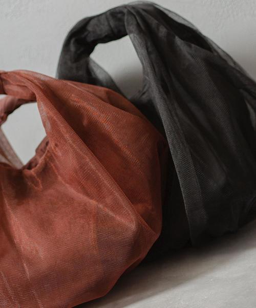 BEAUTY&YOUTH UNITED ARROWS（ビューティーアンドユースユナイテッドアローズ）の「＜HELOYSE＞チュールバッグ（トートバッグ・レディース・ダークブラウン/ブラック・FREE）」の11枚目の写真