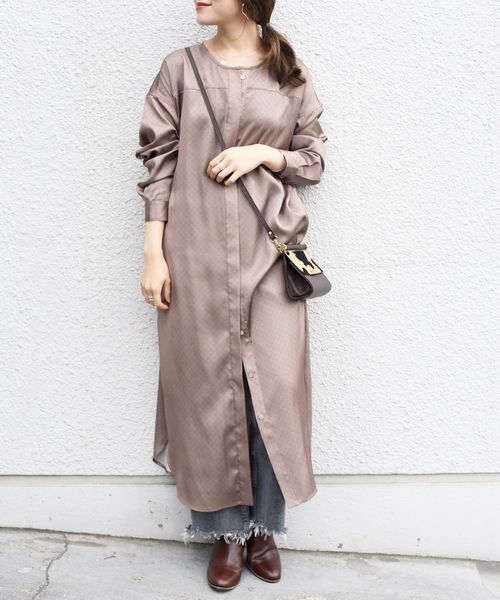 セール Web限定 小紋スカーフワンピース シャツワンピース Ships シップス のファッション通販 Zozotown