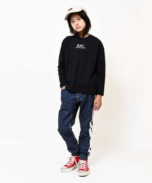 RAT EFFECT(ラットエフェクト)の「フォトプリントロングTシャツ(Tシャツ/カットソー・キッズ・オフホワイト/ブルー/ベージュ/ブラック・140/150/160/120/130/170)」の7枚目の写真
