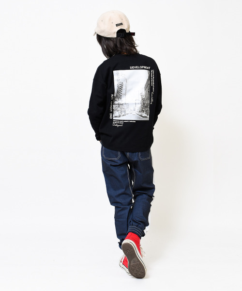 RAT EFFECT(ラットエフェクト)の「フォトプリントロングTシャツ(Tシャツ/カットソー・キッズ・オフホワイト/ブルー/ベージュ/ブラック・140/150/160/120/130/170)」の8枚目の写真