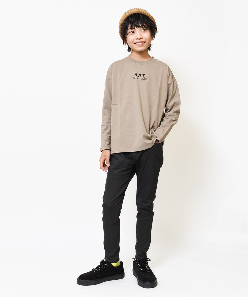 RAT EFFECT(ラットエフェクト)の「フォトプリントロングTシャツ(Tシャツ/カットソー・キッズ・オフホワイト/ブルー/ベージュ/ブラック・140/150/160/120/130/170)」の9枚目の写真