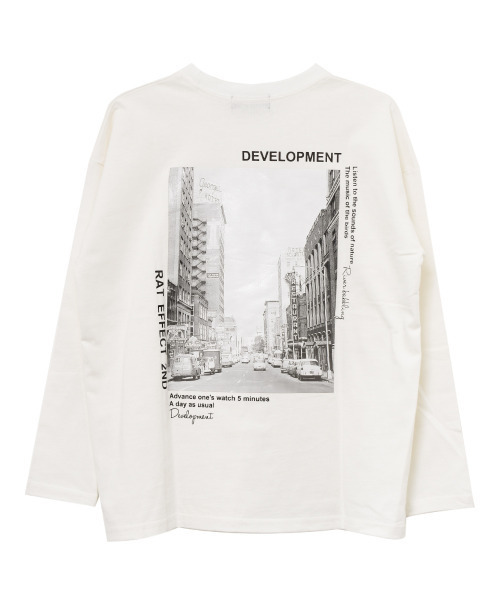 RAT EFFECT(ラットエフェクト)の「フォトプリントロングTシャツ(Tシャツ/カットソー・キッズ・オフホワイト/ブルー/ベージュ/ブラック・140/150/160/120/130/170)」の13枚目の写真